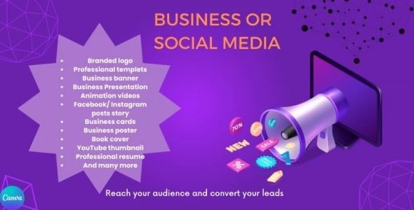 I will create an editable design in canva for social media and business