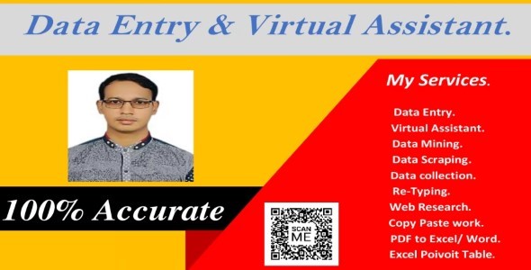 A Professional Data Entry Expert & Virtual Assistant.