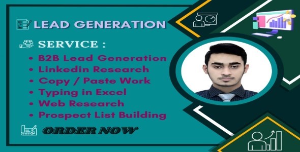 I will do b2b lead generation and business leads by web research