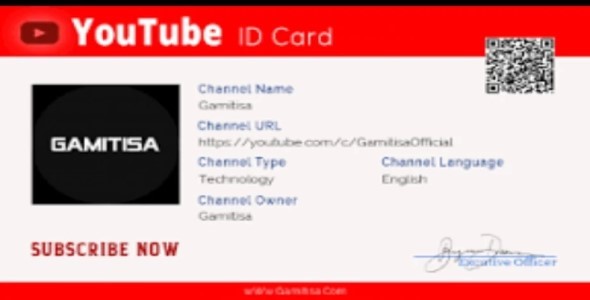 I will create you business card of YouTube channel card