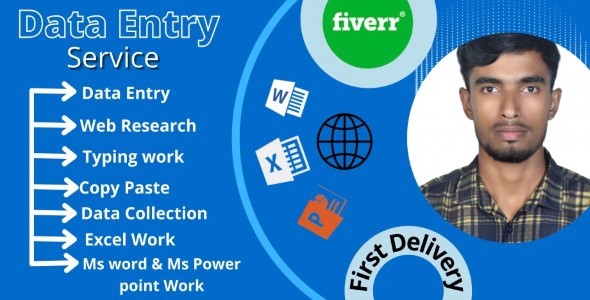 I Will Do Professional Data Entry, Web Research & Copy Past Job