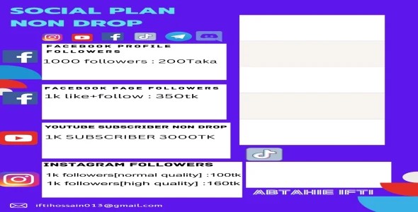 SOCIAL MEDIA FOLLOWER,views , LIKE < SUBSCRIPTION>