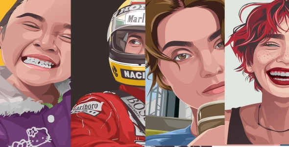 i will create a realistic face vector