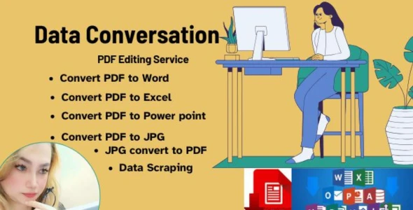 I will convert PDF to Excel, Word, PowerPoint, and JPG