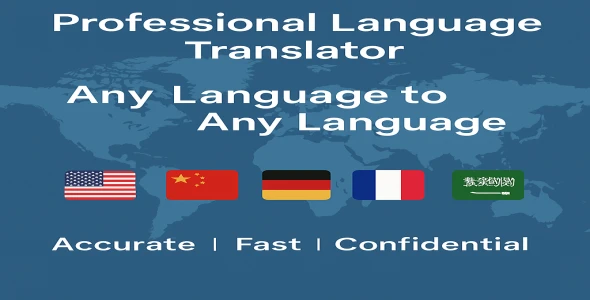 I will professionally translate any language to any language