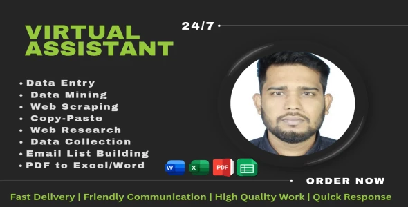 I will do data entry, web research, data mining, web scraping, and email list building