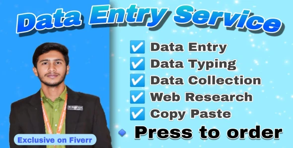 I will do accurate data entry, copy paste, typing and web research
