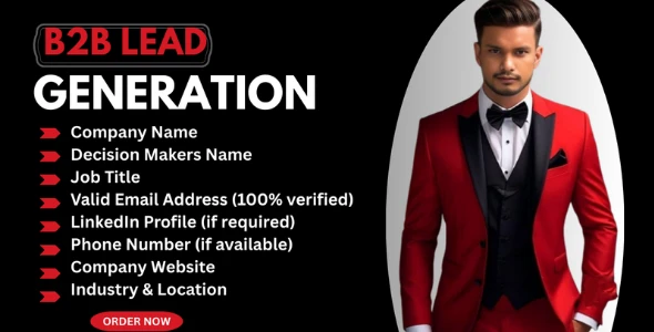 I will be proveded B2b & B2c lead generation LinkedIn any industrys