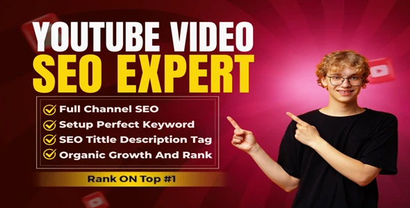 I will be your YouTube SEO expert for video ranking, channel growth, and organic success.