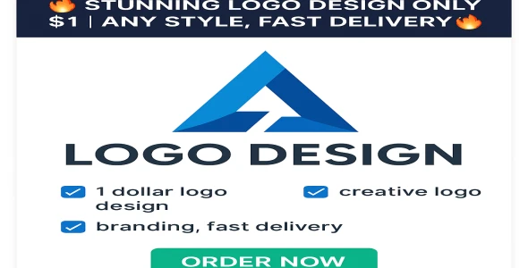 🔥 Stunning Logo Design Only $1 | Any Style, Fast Delivery 🔥