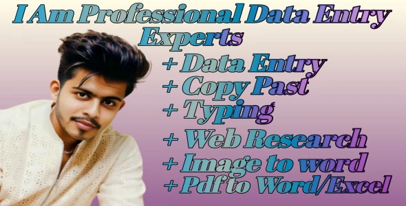 I will do data entry typing copy paste and web research expert