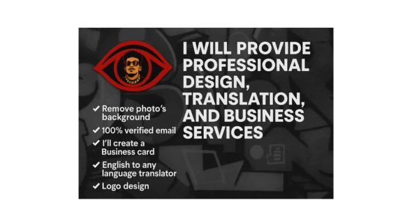 "I Will Do Background Removal, Logo Design, Translation & More"