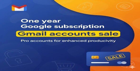 One years Google subscription gmail accounts sale