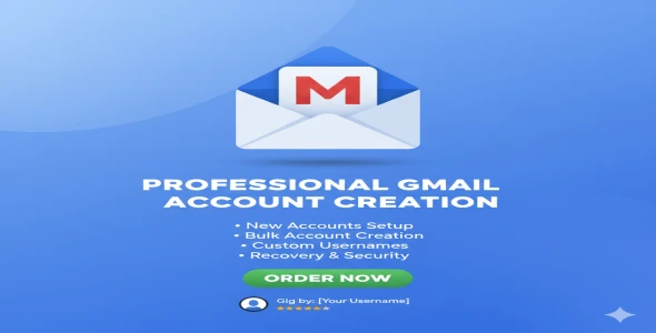will create a secure, ready-to-use Gmail account with recovery & profile setup.