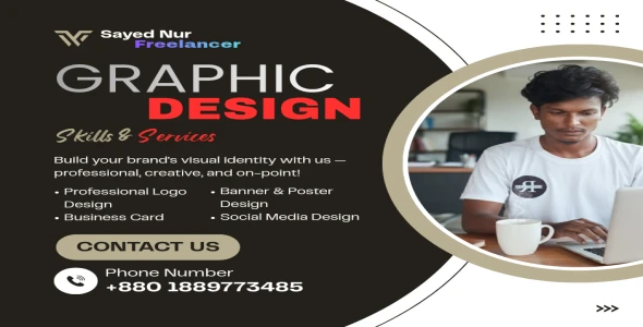 I will design professional logos, banners, and posters for your brand
