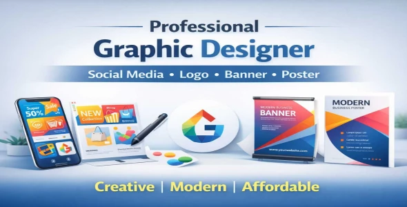 Creative graphic designer for social media, logo, flyer & business design