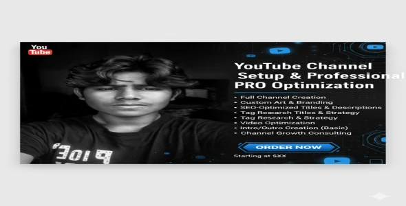 I will create, setup, and professionally optimize your YouTube channel for growth